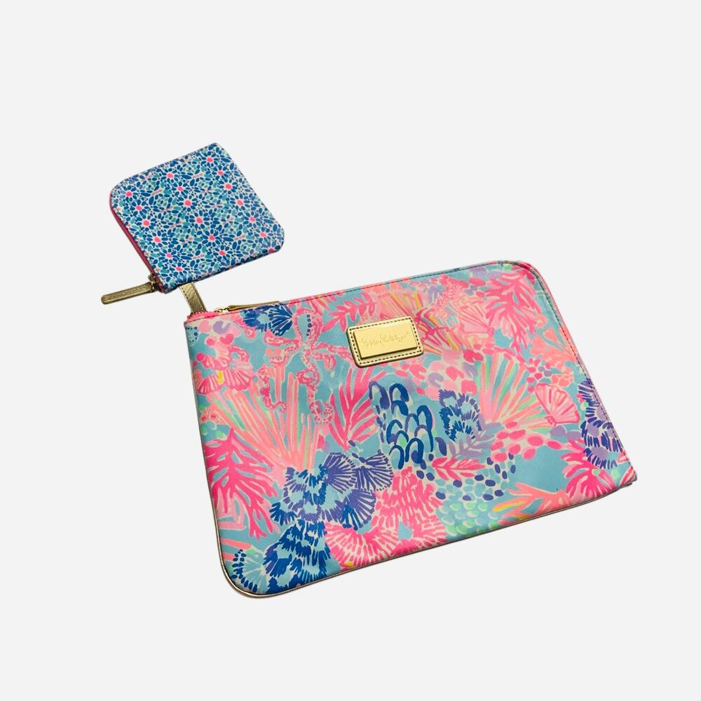 Lilly Pulitzer Tech Pouch Set Multi Splendor In‎ The Sand - Picture 10 of 12
